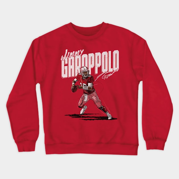 Jimmy Garoppolo San Francisco Chisel Crewneck Sweatshirt by MASTER_SHAOLIN